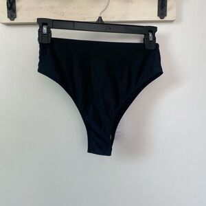 Black high waisted swim bottoms